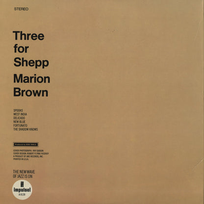 Marion Brown / マリオン・ブラウン / Three For Shepp (AS-9139)