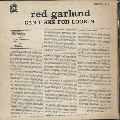 Red Garland / レッド・ガーランド / Can't See For Lookin' (PRST-7276)