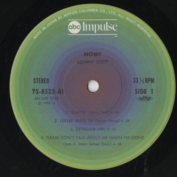 Sonny Stitt / ソニー・スティット / Now! (YS-8523-A1)