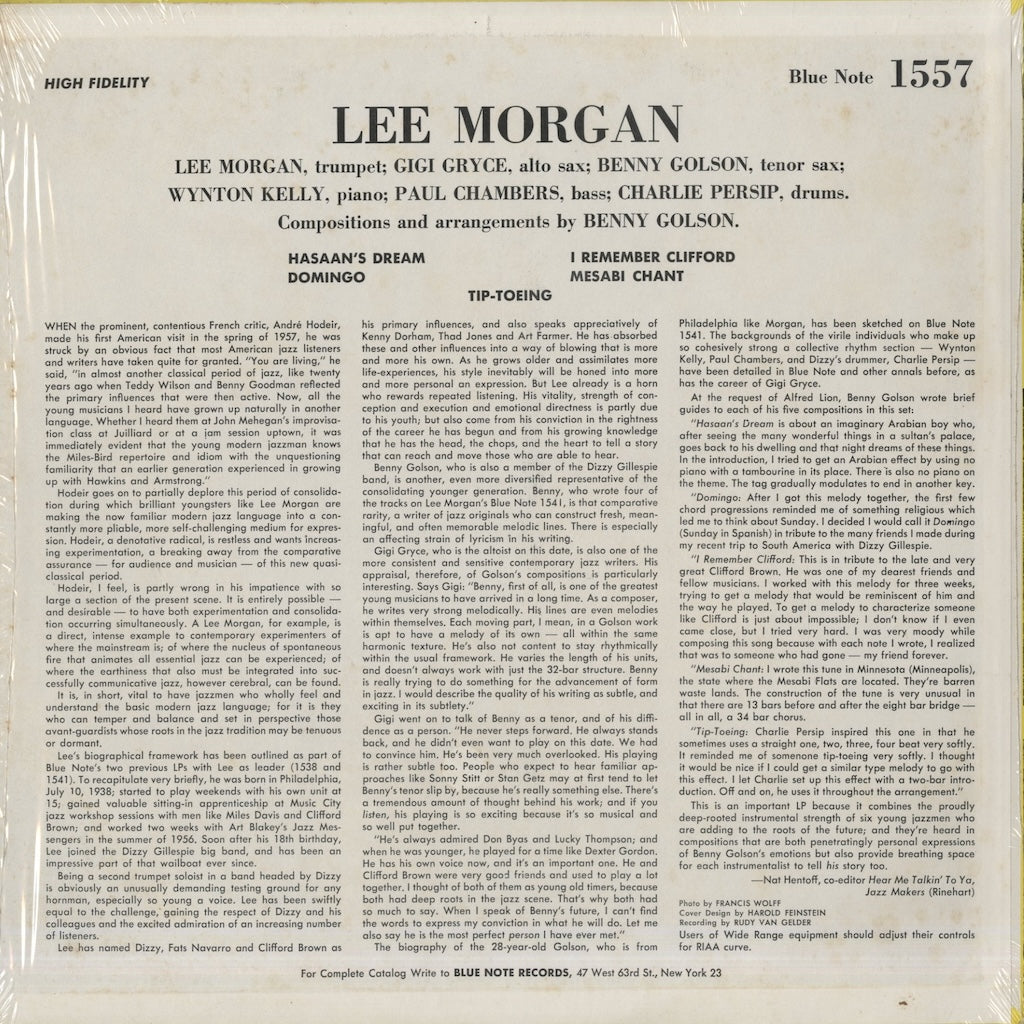 Lee Morgan / リー・モーガン/ Vol.3 (BLP1557)