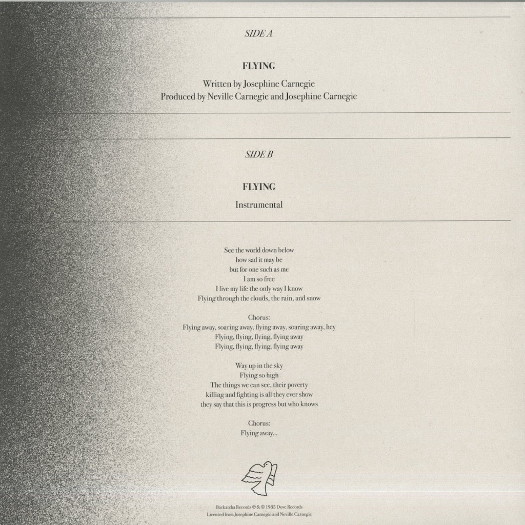 JO – Flying -12" (BK095) 12inch 2025 UK Backatcha Records | 新品12inch