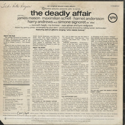 Quincy Jones / クインシー・ジョーンズ / The Deadly Affair -OST (V6 8679ST)