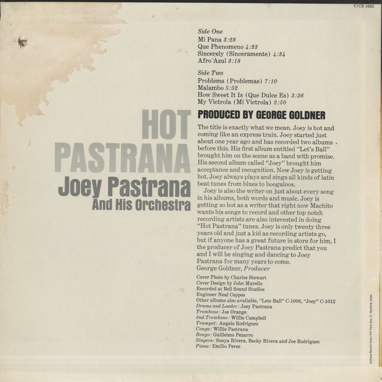 Joey Pastrana / ジョーイ・パストラーナ / Hot Pastrana (C-1025)