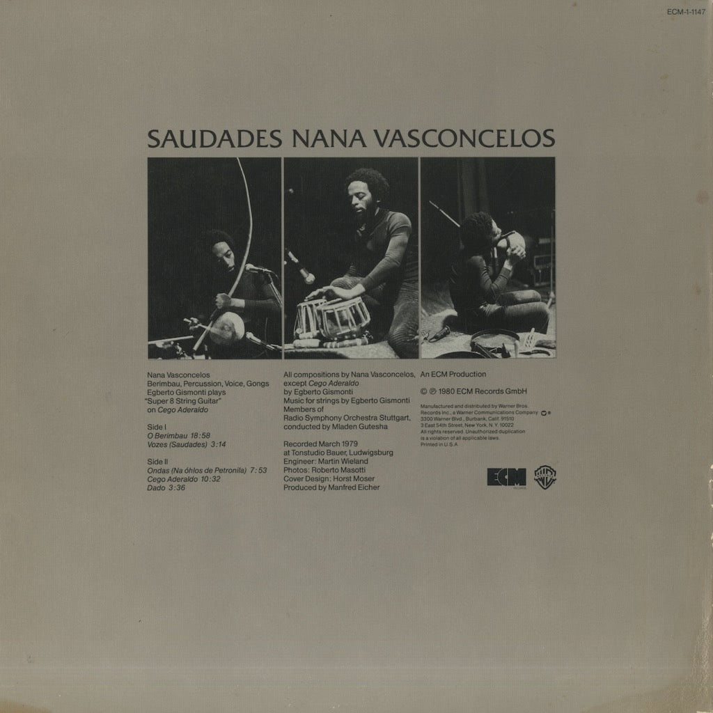 Nana Vasconcelos / ナナ・ヴァスコンセロス / Saudades (ECM-1-1147)