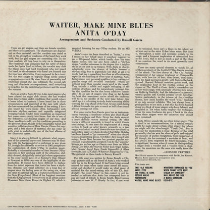 Anita O'Day – Waiter, Make Mine Blues (MV 2693) LP 1980 JPN Verve / Polydor｜中古LP