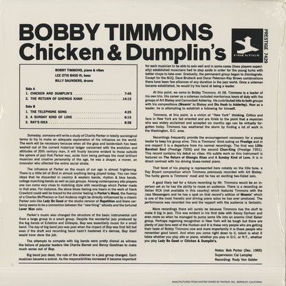 Bobby Timmons / ボビー・ティモンズ / Chicken & Dumplin's (PR7429)