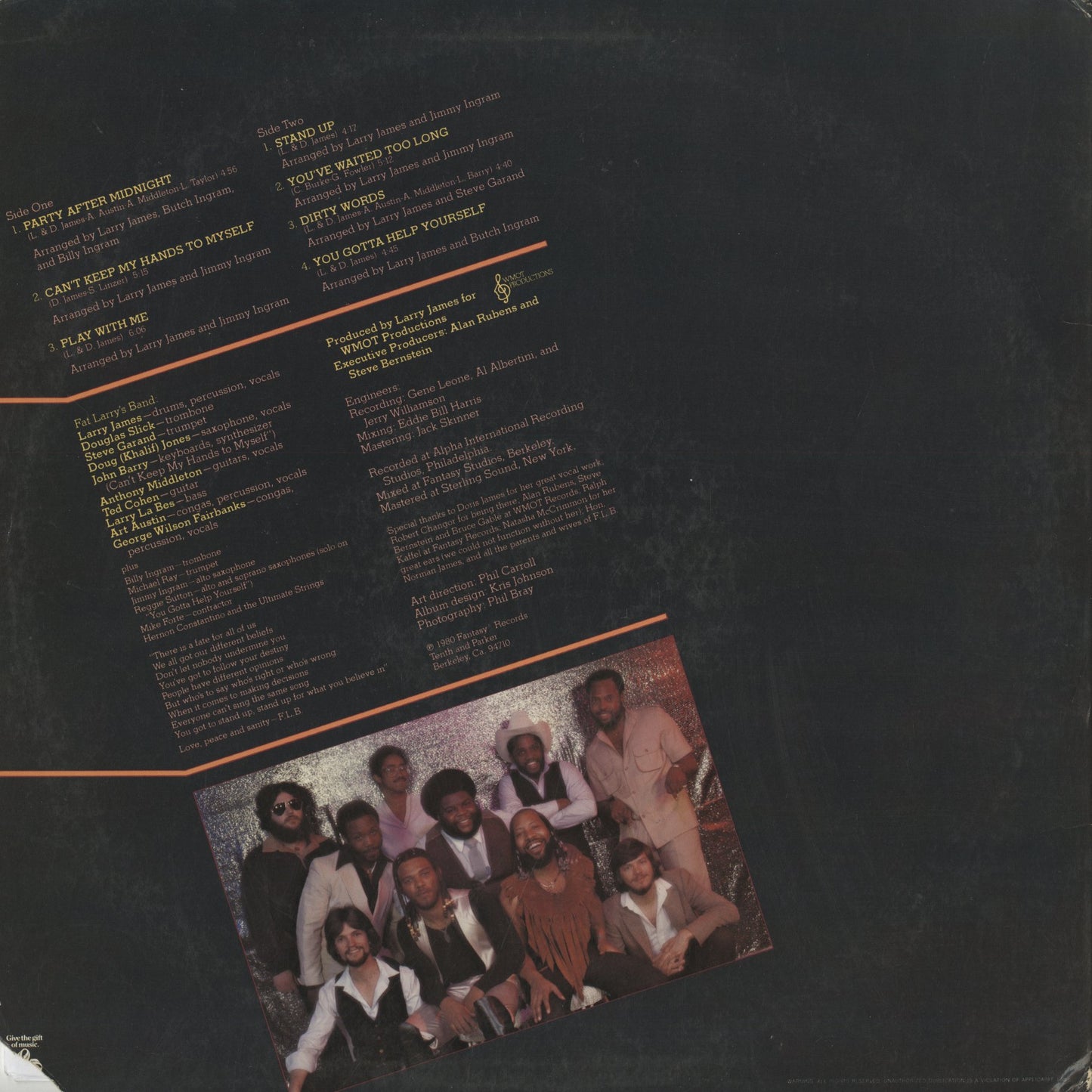 Fat Larry's Band / ファット・ラリーズ・バンド / Stand Up (F9599)