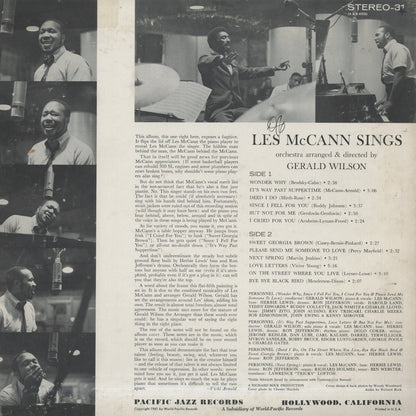 Les McCann – Les McCann Sings (STEREO-31) LP 1961 US Pacific Jazz | 中古LP