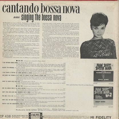 Vi Velasco / ヴィ・ヴェラスコ / Cantando Bossa Nova Means Singing The Bossa Nova (CP438)