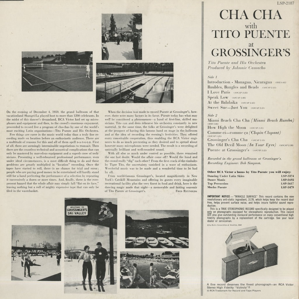 Tito Puente / ティト・プエンテ / Cha Cha With Tito Puente At Grossinger's (LSP2187)