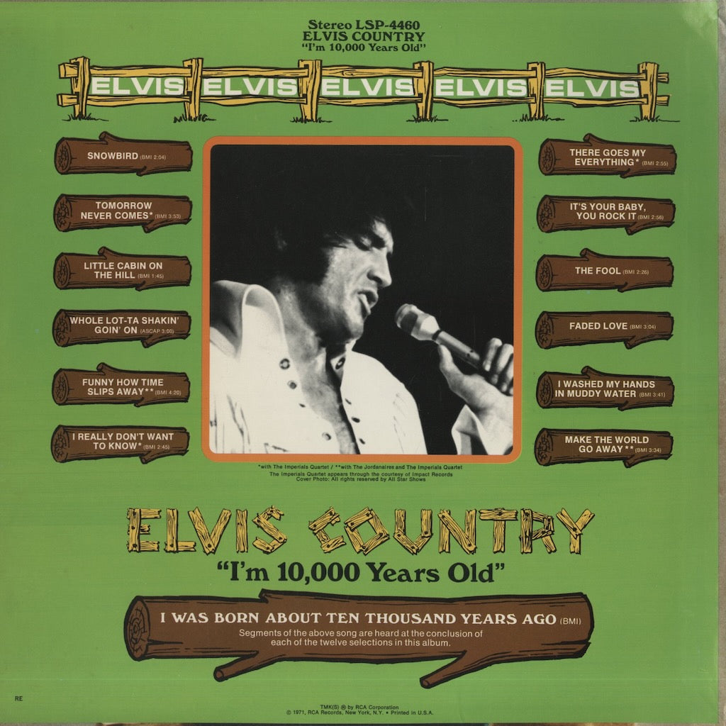 Elvis Presley / エルヴィス・プレスリー / Elvis Country (I'm 10,000 Years Old) (LSP-4460)