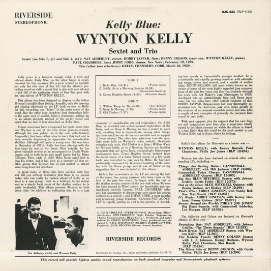 Wynton Kelly - Kelly Blue (OJC-033) LP 1982 US Riverside / OJC｜中古LP