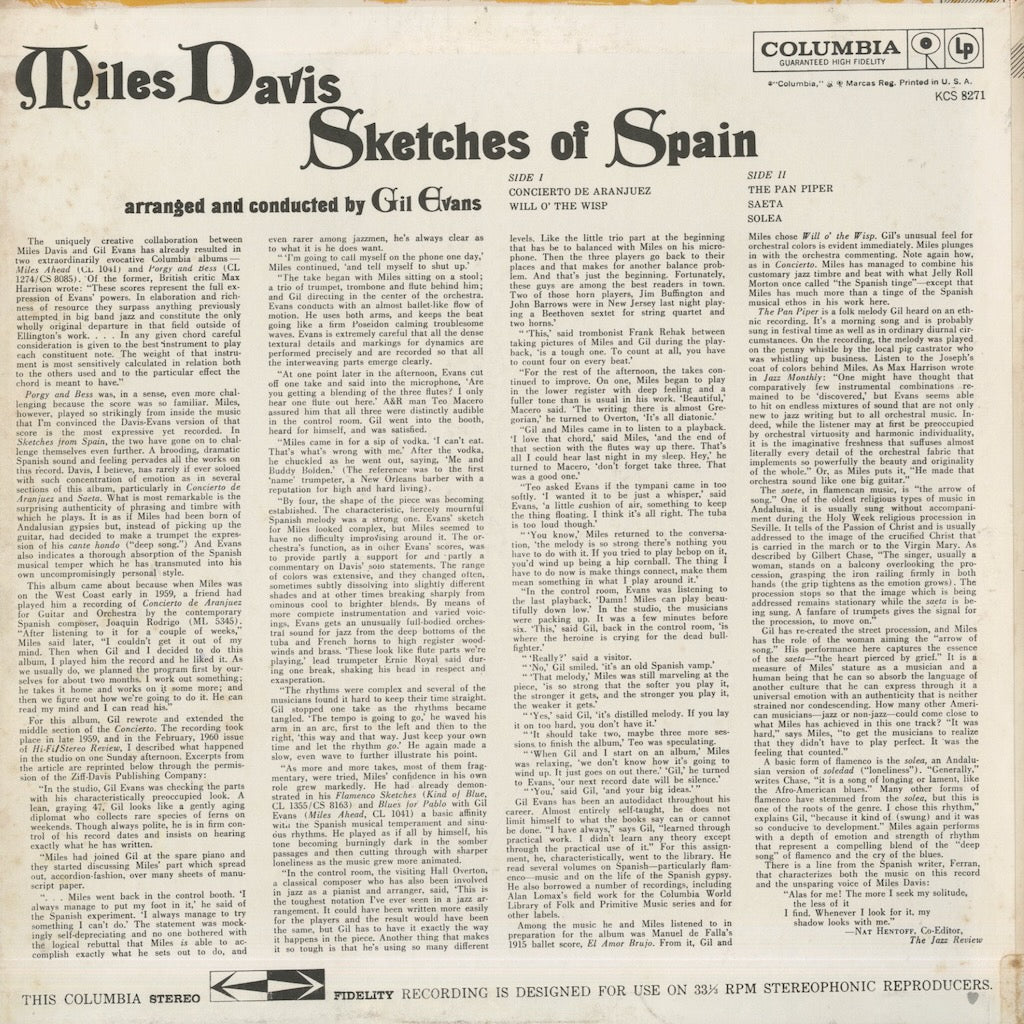 Miles Davis / マイルス・デイヴィス / Sketches Of Spain (PC8271)