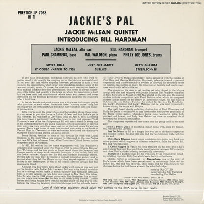 Bill Hardman / ビル・ハードマン / Jackie's Pal (OJC1714)