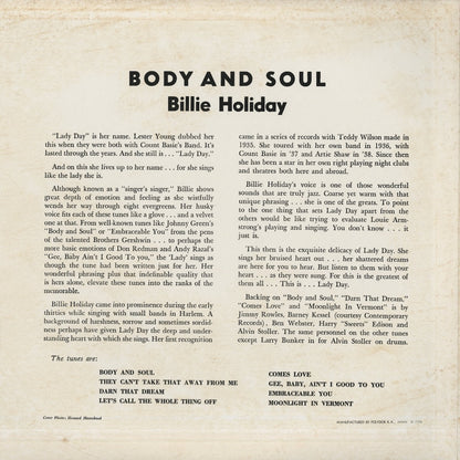 Billie Holiday / ビリー・ホリデイ / Body And Soul (MV2597)