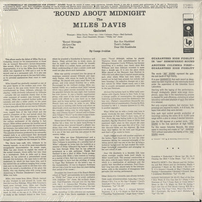 Miles Davis / マイルス・デイヴィス / 'Round About Midnight (CS 8649) 1968 US Columbia 2EYE