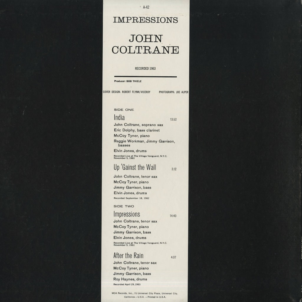 John Coltrane / ジョン・コルトレーン / Impressions (MCA29014)