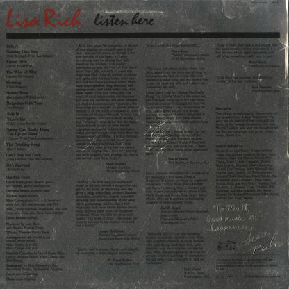 Lisa Rich / リサ・リッチ / Listen Here (TRI 001)