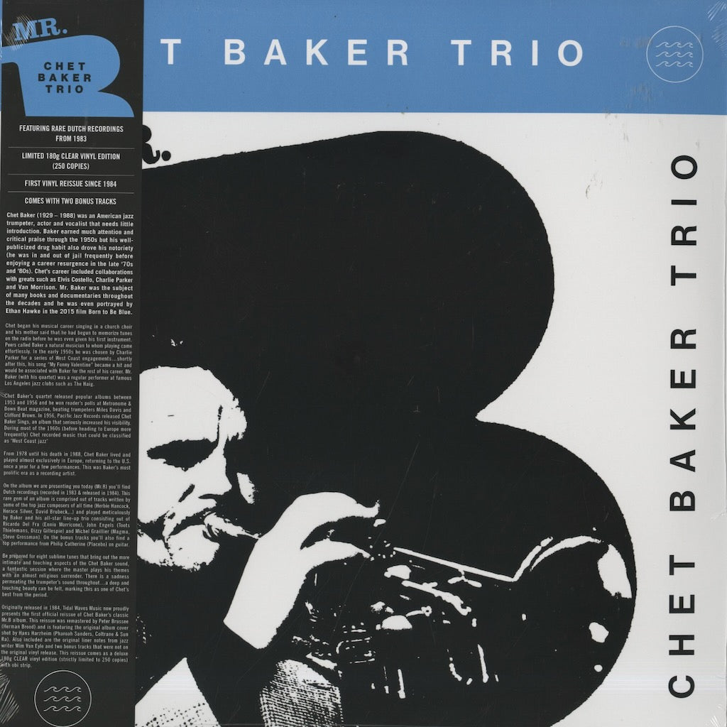 Chet Baker『Mr. B』2020年US Tidal Wave Music LP（TWM56）クリア・ヴァイナル チェット・ベイカー　晩年録音