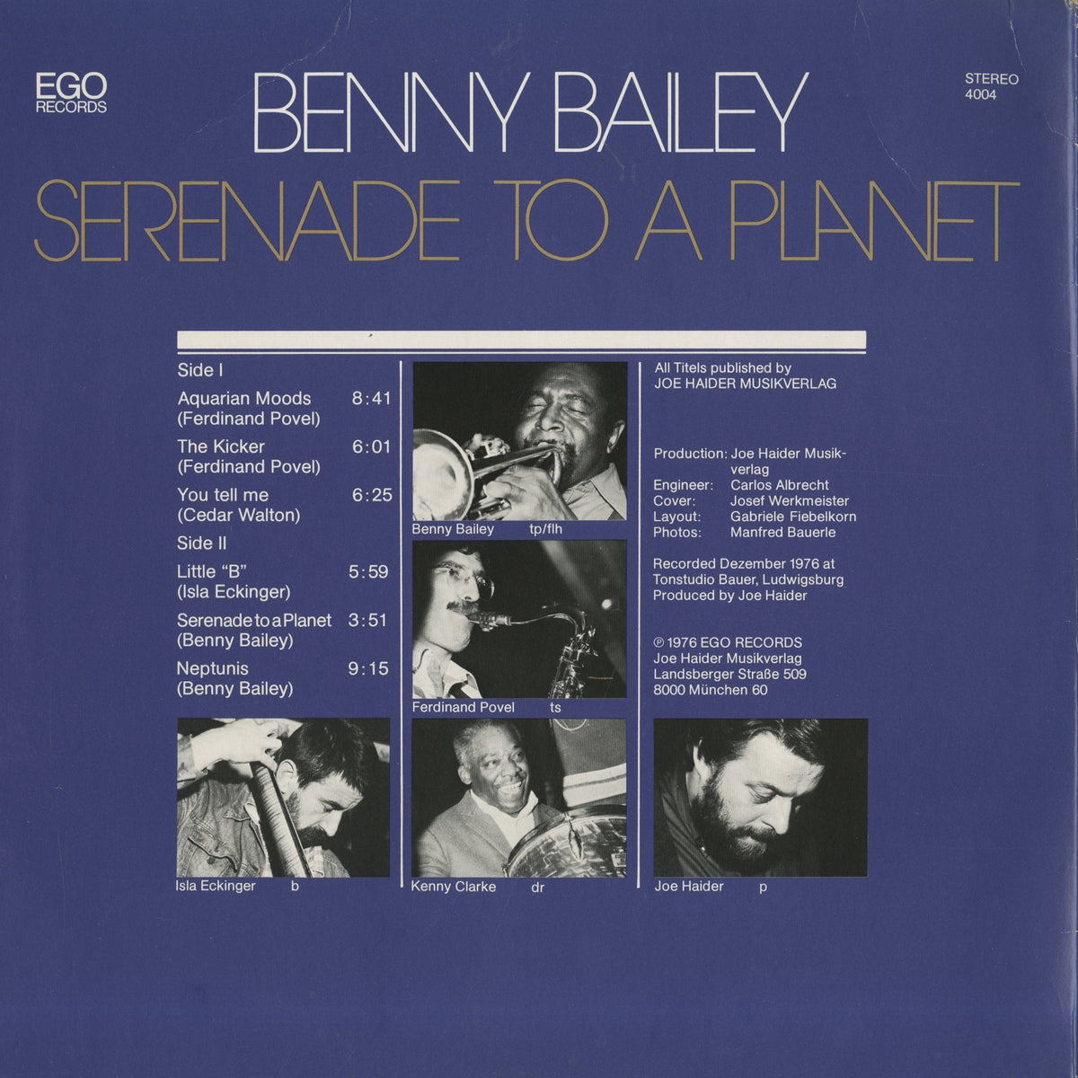 Benny Bailey / ベニー・ベイリー / Serenade To A Planet (4004)