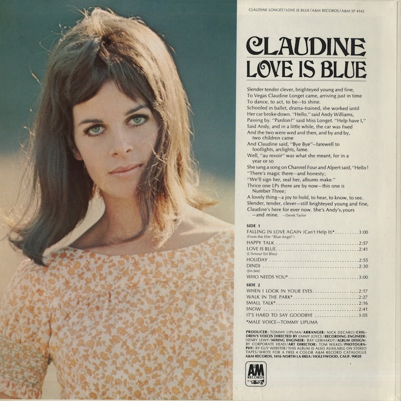 Claudine Longet / クロディーヌ・ロンジェ / Love Is Blue (SP-4142)
