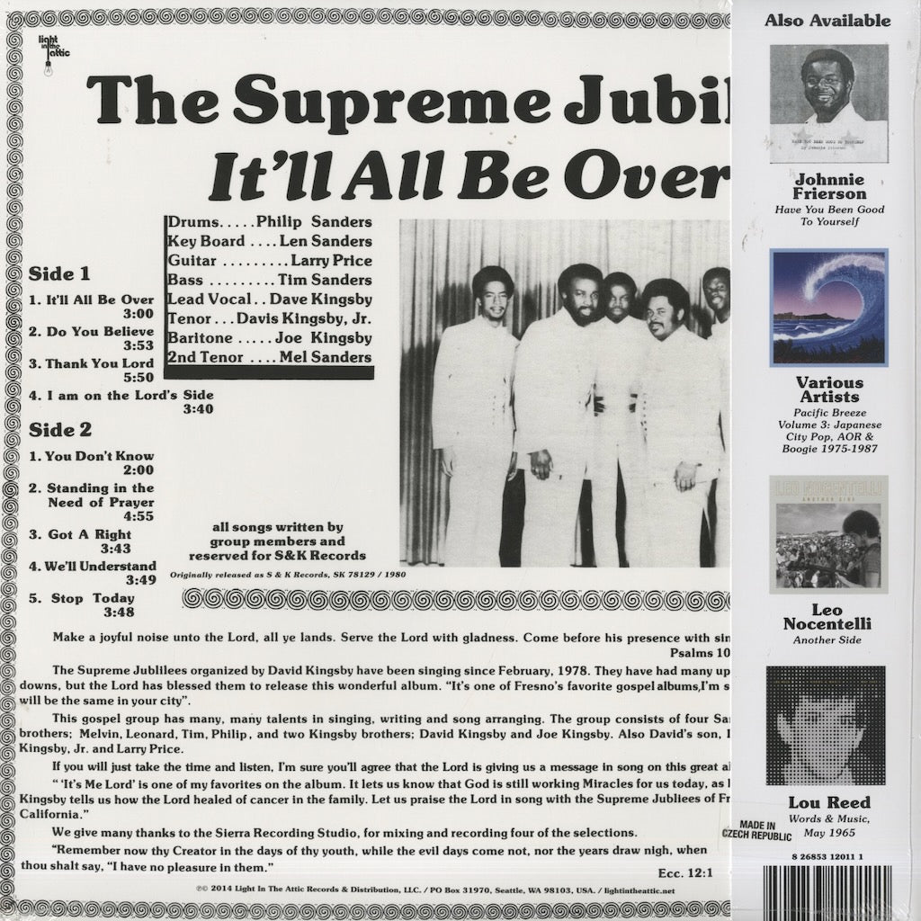 The Supreme Jubilees / シュープリーム・ジュビリーズ / It's All Be Over  (LITA-120-1-1)