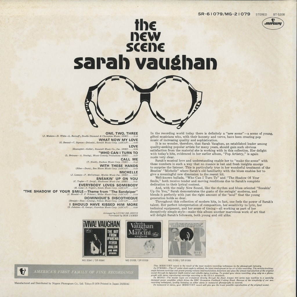 Sarah Vaughan / サラ・ヴォーン / The New Scene (BT5208)