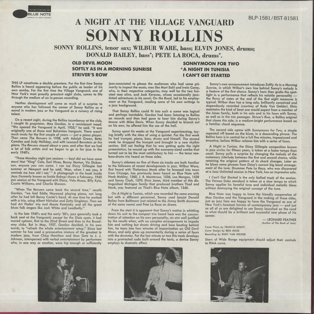 Sonny Rollins / ソニー・ロリンズ / A Night At The Village Vanguard (BST81581)