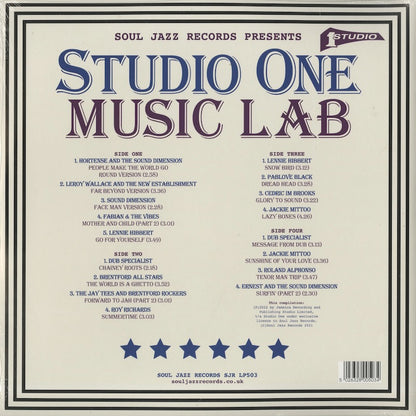 V.A. - Studio One Music Lab - REGGAE FUNK DUB (SJRLP503) 2022 UK Soul Jazz Records｜新品LP back