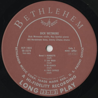 Dick Wetmore / ディック・ウェットモア / Dick Wetmore -10 (TOJJ-1035)