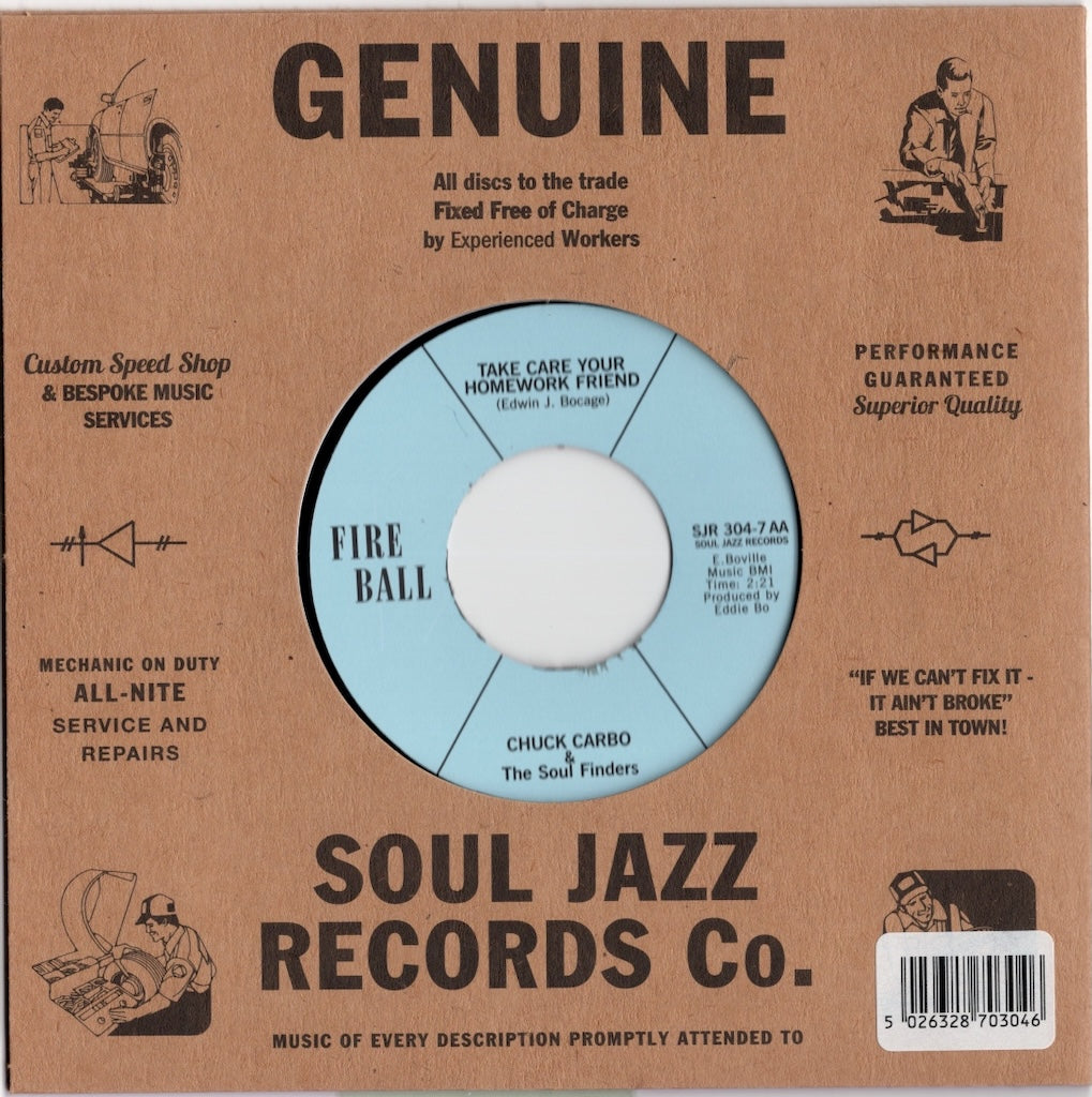 Chuck Carbo - Can I Be Your Squeeze / Take Care Of Your Homework Friend (SJR304-7) 2021 UK Soul Jazz Records｜新品7inch eddie bo 