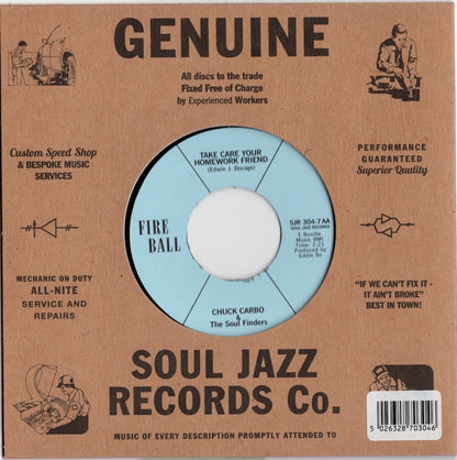 Chuck Carbo - Can I Be Your Squeeze / Take Care Of Your Homework Friend (SJR304-7) 2021 UK Soul Jazz Records｜新品7inch eddie bo 