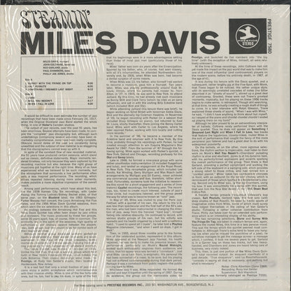 Miles Davis / マイルス・デイヴィス / Steamin' (PRST 7580)
