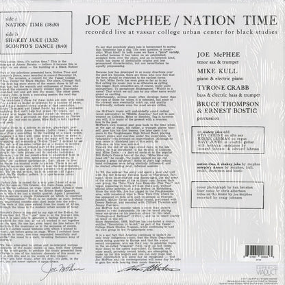 Joe McPhee / ジョー・マクフィ / Nation Time (SV164)