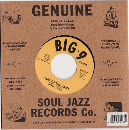 Inell Young - The Next Ball Game / Part Of The Game (SJR283-7) 2022 UK Soul Jazz Records｜新品7inch back