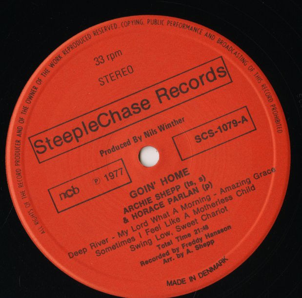 Archie Shepp & Horace Parlan / アーチ・シェップ ホレス・パーラン / Goin' Home (SCS-1079)