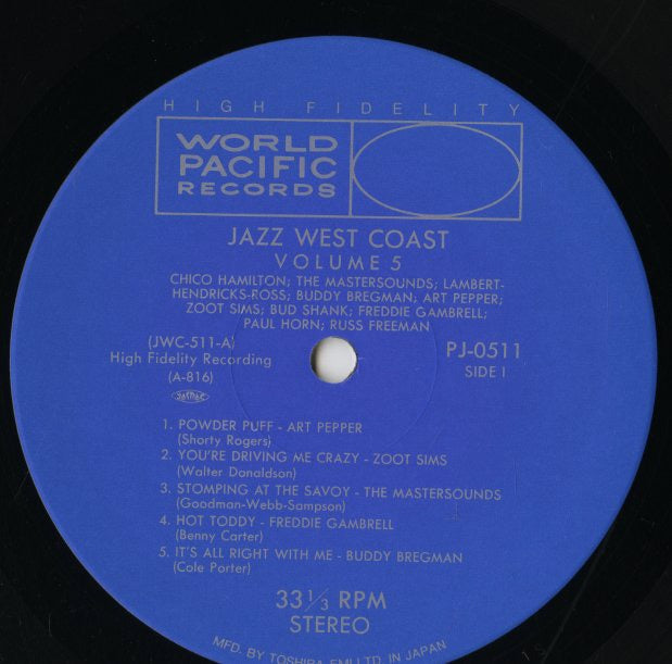 V.A.(Art Pepper, Zoot Sims etc)/ Jazz West Coast Volume-Five (PJ-0511)