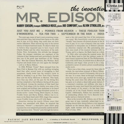 Harry Edison – The Inventive Mr. Edison (PJ-0011) LP 1992 JPN Pacific Jazz｜中古LP