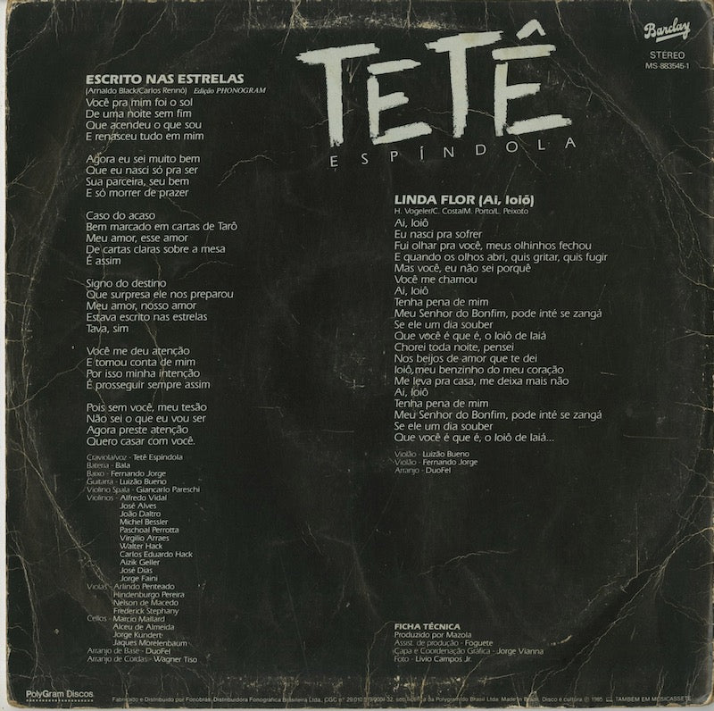 Tete Espindola / Escrito Nas Estrelas (883 545-1)