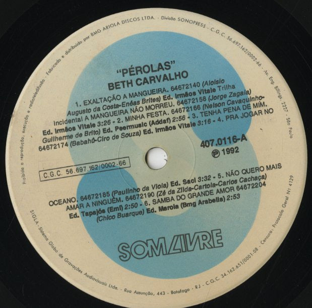Beth Carvalho / ベッチ・カルヴァーリョ / Perolas - 25 Anos De Samba (407.0116)