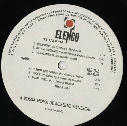 Roberto Menescal / ロベルト・メネスカル / A Bossa Nova De Roberto Menescal E Seu Conjunto (LEX-9323)