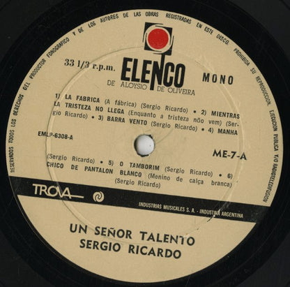 Sergio Ricardo / セルジオ・リカルド / Um Sr. Talento (ME-7)