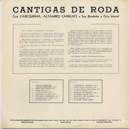 Carequinha, Altamiro Carrilho, Sua Bandinha E Coro Infantil / Cantigas De Roda (BLP83311)
