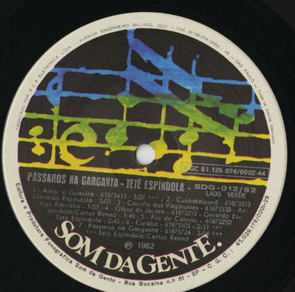 Tete Espindola / Passaros Na Garganta (SDG-012/82)
