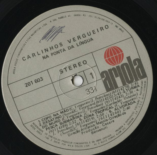 Carlinhos Vergueiro / Na Ponta da Lingua (201.603)