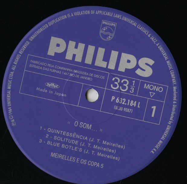 Meirelles E Os Copa 5 / メイレレス＆オス・コパ5 / O Som (UCJU-9087)