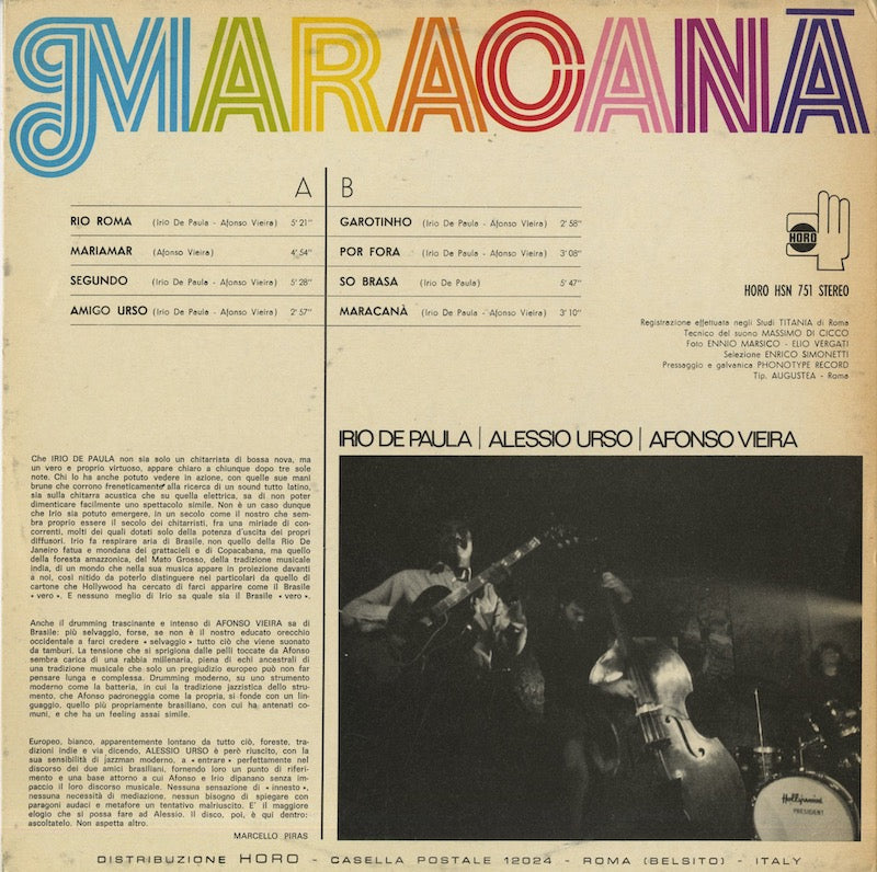 Irio De Paula / イリオ・ジ・ポウラ / Maracana (HSN 751)