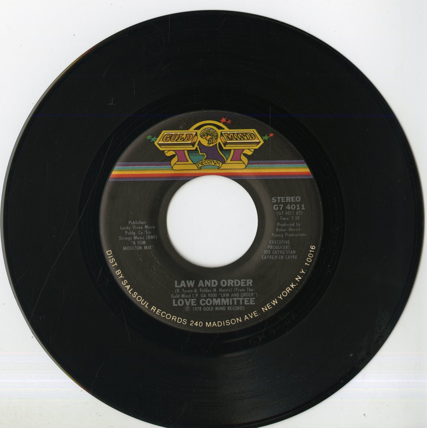 Love Committee - Law And Order / Where Will It End (G7 4011) 1978 US Gold Mind｜中古7inch