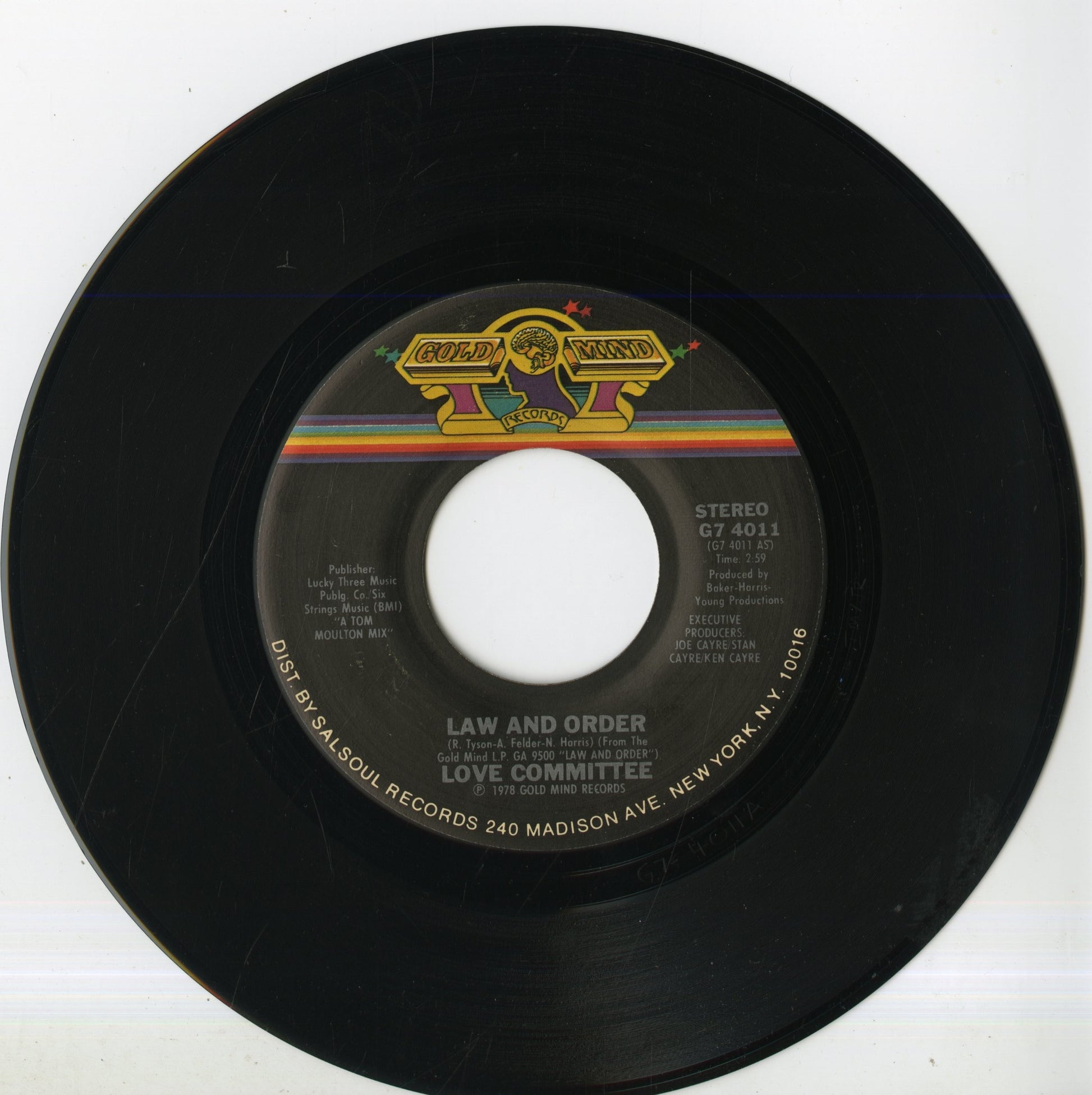 Love Committee - Law And Order / Where Will It End (G7 4011) 1978 US Gold Mind｜中古7inch