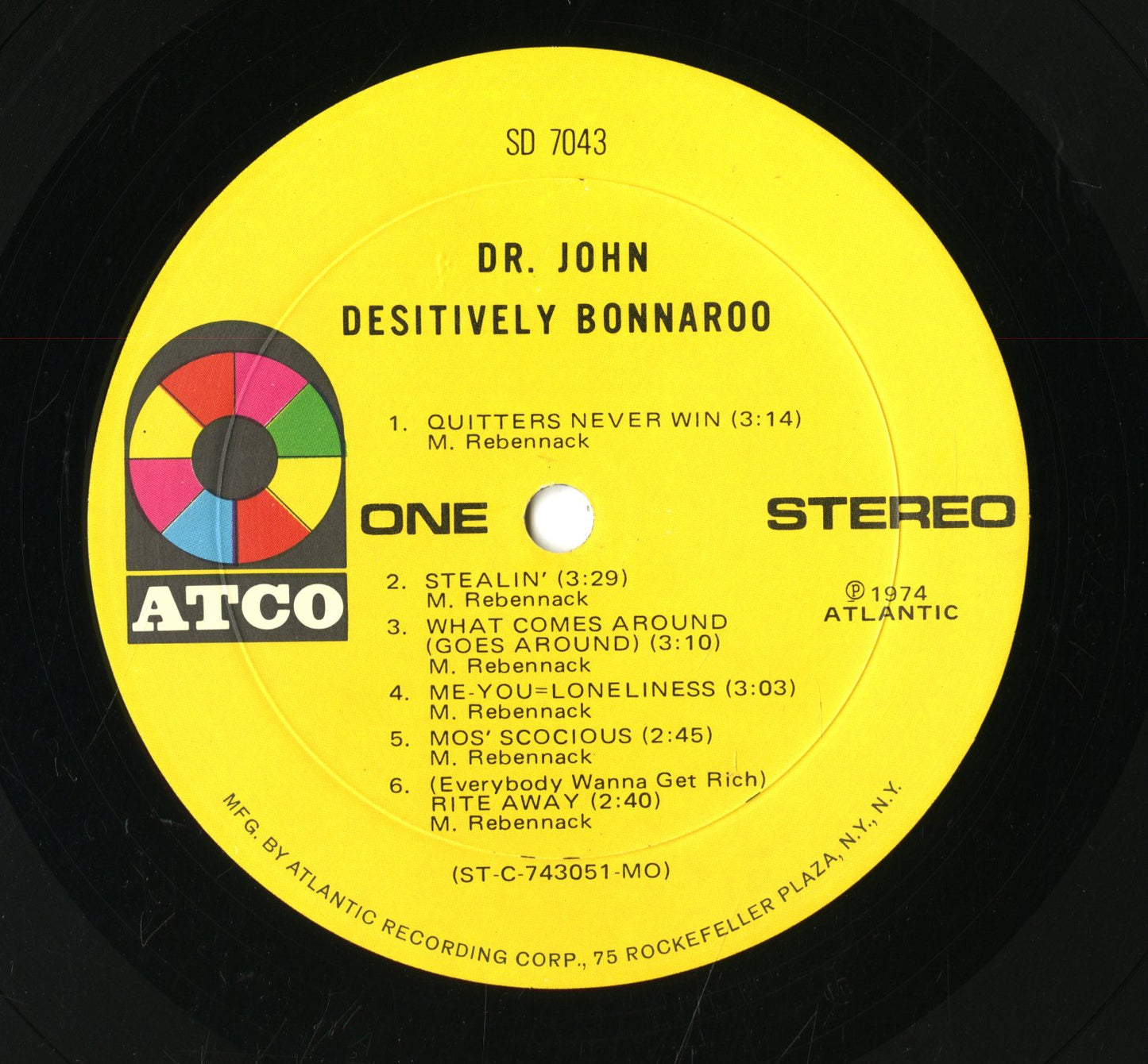 Dr. John - Desitively Bonnaroo (SD 7043) LP 1974 US ATCO｜中古LP